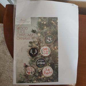 Annie's Creative Woman Wood Slice Christmas Orname